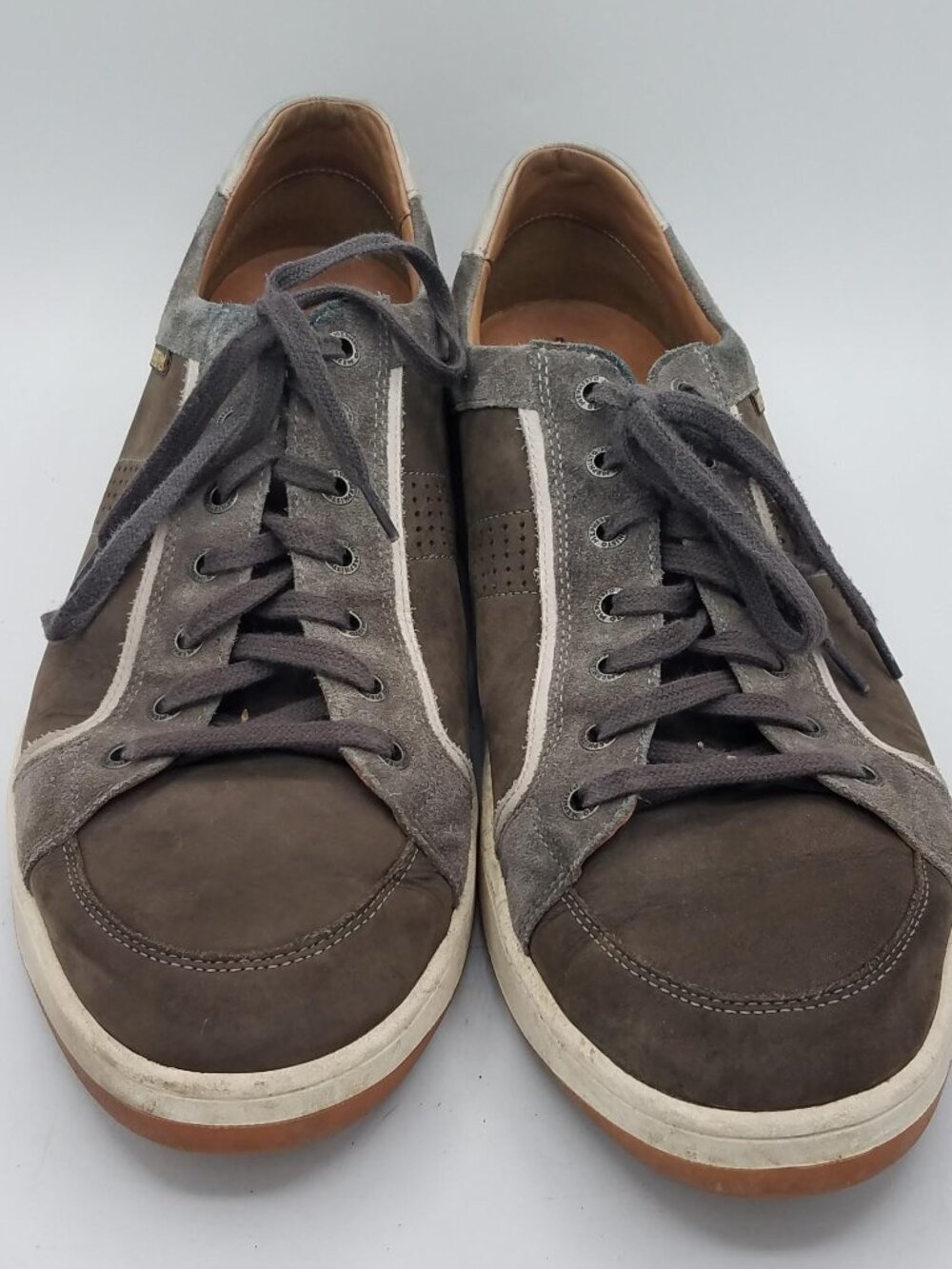 Mephisto Sneakers Mens 13 Gray Harrison Nubuck Leather Comfort Walking Shoes